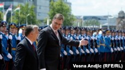 Viktor Orban i Aleksandar Vučić u Beogradu, 1. juli 2014, foto: vesna Anđić