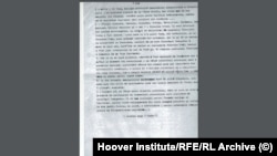 Fragment din prima scrisoare trimisă de Gheorghe Ursu către Radio Europa Liberă prin care denunţa decizia lui Nicolae Ceauşescu de a opri consolidarea clădirilor afectate de cutremurul din 4 martie 1977.