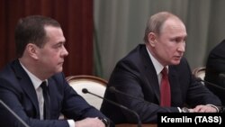Медведев и Путин в 2020 году