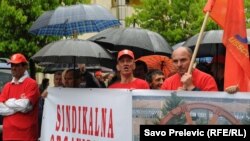 Podgorica: Prvomajska šetnja u organizaciji Unije slobodnih sindikata 