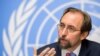 Zeid Ra'ad Al Hussein, the UN High Commissioner for Human Rights, delivers a press conference on at the UN Offices in Geneva, August 30, 2017