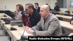 Скопје- обвинетите Катица Јанева и Бојан Јовановски и неговиот адвокат Сашко Дукоски на рочиште за случајот „Рекет“, 23.01.2020
