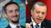 A combo photo of German satirist Jan Boehmermann (left) and Turkish President Recep Tayyip Erdogan. Boehermann called Erdogan a "professional idiot" and suggested he engaged in bestiality.
