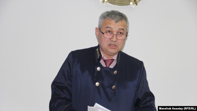 Судья Мұрат Абраев сотта. Алматы, 13 ақпан 2019 жыл.