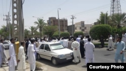 People of Iranshahr in southeast Iran protesting alleged gang rapes -- 17 Jun 2018