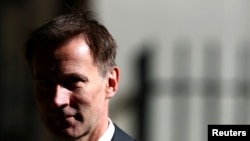 Ministrul britanic de externe Jeremy Hunt