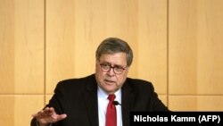 Secretarul american al justiţiei, William Barr. 3 octombrie 2019