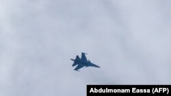 Вироблений у Росії літак ВПС Сирії над Східною Гутою, 20 лютого 2018 року