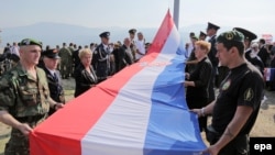 Хорватские ветераны на церемонии в честь 20-летия операции "Буря". Книн, 4 августа 2015 года