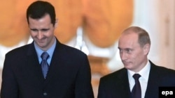 پوتین و اسد در دیداری در سال ۲۰۰۵