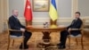 Президент Турции Реджеп Тайип Эрдоган (справа) и президент Украины Владимир Зеленский (слева). Киев, 3 февраля 2022 года