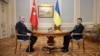 Președintele ucrainean Volodimir Zelenski și președintele Turciei, Recep Tayyip Erdogan, Kiev, 3 februarie 2022
