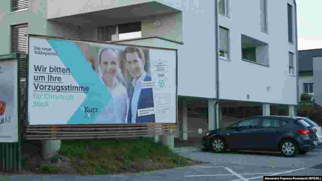 Primarul orășelului Gleisdorf din sudul Austriei își îndeamnă concitadinii să-l voteze partidul lui Sebastian Kurz: &bdquo;Vă mulțumim pentru votul acordat&rdquo;.