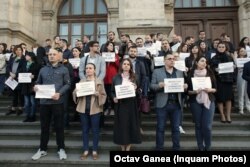 Protestele magistraților împotriva ordonanțelor pregătite de fostul ministru al justiției, Tudorel Toader.