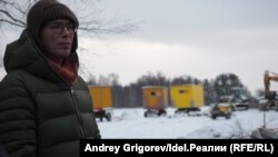 Искандер Ясавеев у палаточного городка под Осиново