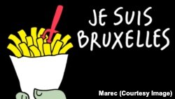 Me karikatura, në mbështetje të Brukselit