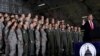 U.S. President Donald Trump delivers remarks to military personnel and families at Joint Base Andrews Maryland, U.S., September 15, 2017