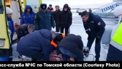 Отправка пострадавших при пожаре в Нижний Новгород