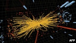 Vizuelna reprezentacija sudara protona u potrazi za Higsovim bozonom