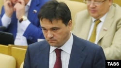 United Russia parliamentary faction leader Andrei Vorobyov at a State Duma session in July