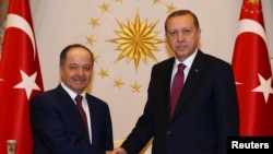 Recep Tayyip Erdoğan və İraq kürdlərinin lideri Məsud Bərzani