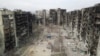 Знищений російськими військами Маріуполь. Фото зроблене 3 квітня 2022 року