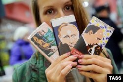 Модный шоколад с изображением Владимира Путина на обертке. Также более чем на 50 процентов состоит из иностранного сырья