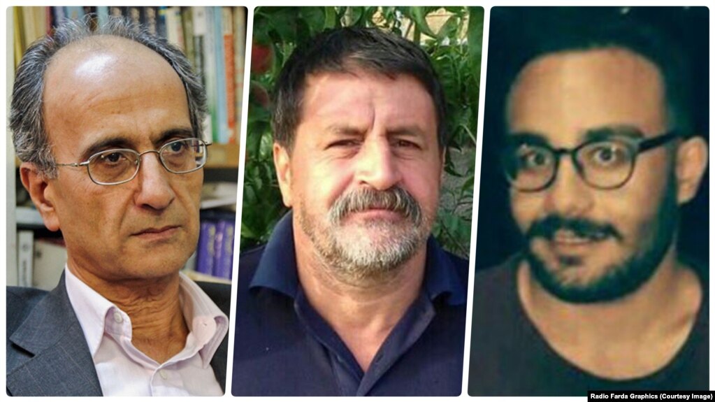 این چهار سازمان میگویند از دی ما گذشته تا کنون، دستکم پنج مورد مرگ در زمان بازداشت رخ دادهاست؛ سینا قنبری (راست)، وحید حیدری، کاووس سیدامامی (چپ)، سارو قهرمانی و محمد راجی (وسط).