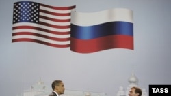 Барак Обама и Дмитрий Медведев в Москве