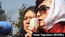 ЖСДП белсендісі Маржан Аспандиярова. Алматы, 24 наурыз 2012 жыл.