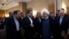 President Hassan Rouhani attends a meeting with a group of foreign ministry officials in Tehran, Iran, Sunday, July 22, 2018.