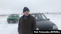 Житель села Жамбыл Сергей Юрченко. Западно-Казахстанская область, февраль 2018 года.