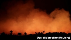 Încendiile în apropiere de localitatea Humaita, Statul Amazon, Brazilia, 17 august 2019