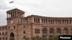 Armenia - The main government building in Yerevan, March 29, 2018.