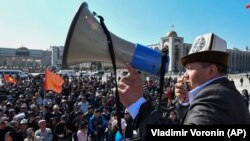 Митинг сторонников Садыра Жапарова. 2 марта 2020 года.