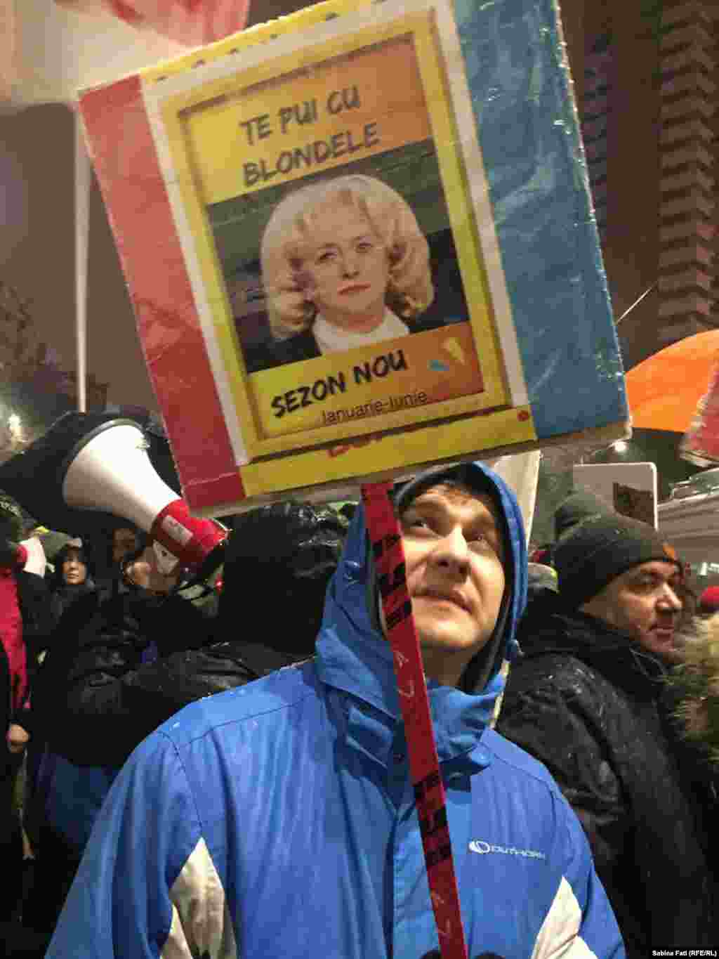 Romania, anticorruption protest, Bucharest 20 january 2018