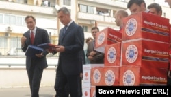 Ranko Krivokapić i Milo Đukanović sa izbornim listama stranaka, ilustrativna fotografija