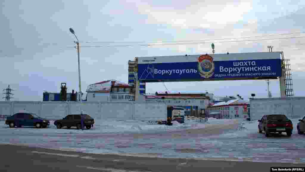 The entrance to the Vorkutinskaya mine, where an explosion killed at least 18 people in early February.