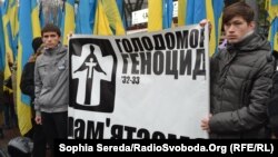 Украинская молодежь почтила память жертв Голодомора. Киев, 23 ноября 2013 года.