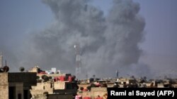 Bombardimet e forcave qeveritare siriane në zonat e kontrolluara nga IS-i në afërsi të Damaskut. 20 prill, 2018 