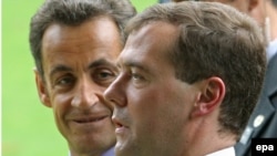 Авторы плана мирного урегулирования военного конфликта в Грузии - Дмитрий Медведев и Николя Саркози