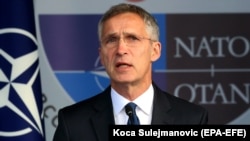 Secretarul-general NATO, Jens Stoltenberg, în vizită la Belgrad, 8 octombrie, 2018 