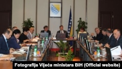 Pitanje vile u Trpnju nije razmatrano niti na jednoj sjednici Vijeća ministara BiH (Fotografija sa jedne od sjednica u 2016. godini)