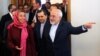 محمدجواد ظریف همراه با فدریکا موگرینی در ساختمان وزارت امور خارجه ایران
