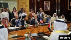 U.S. Secretary of State Rex Tillerson meets with the foreign ministers of Saudi Arabia, Egypt, Bahrain, Kuwait and United Arab Emirates in Jeddah, Saudi Arabia July 12, 2017