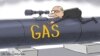Compania rusă de stat Gazprom amenință Republica Moldova cu sistarea livrării de gaz. Caricatură de Serghei Elkin.