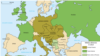 Европа перед 1-й мировой: страны Антанты (обозначены зеленым), Центральные державы (коричневым) и нейтральные страны (бежевым)