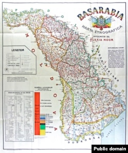 Harta etnografică a Basarabiei, de Alexis Nour