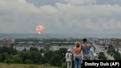 Архивска фотографија- експлозија во магацин во Сибир, 05.08.2019 