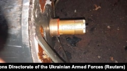 Частина БпЛА, який військове керівництво України описало як іранський безпілотник-смертник Shahed-136, який був збитий на Харківщині